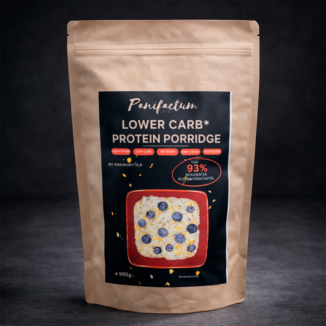 Lower Carb Protein Porridge von Panifactum in der Produktverpackung