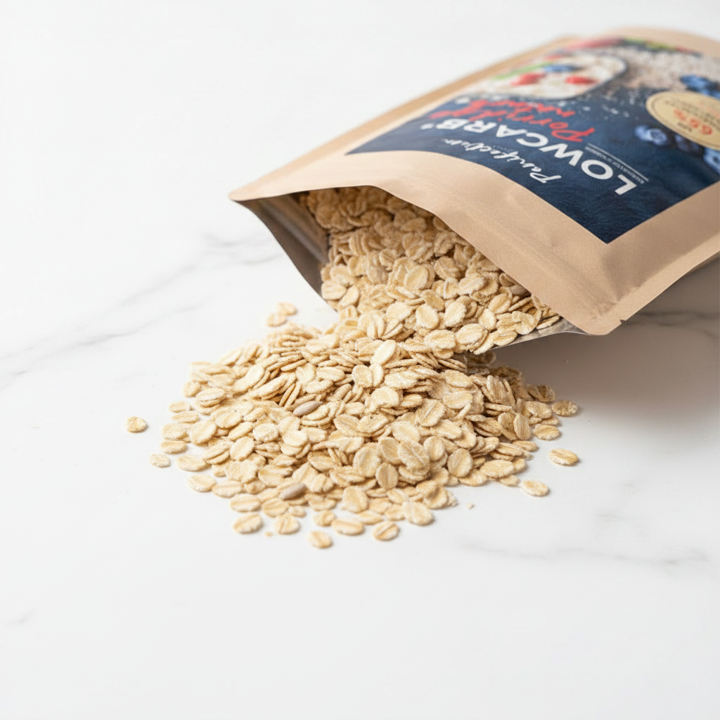 Panifactum Low Carb Porridge Nature – reine Haferflocken ohne Zusätze, ketogen, glutenfrei, 300g